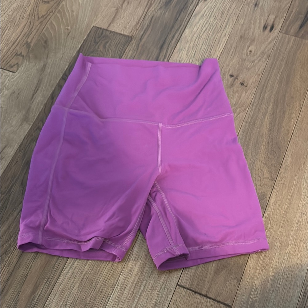 Lululemon Athletica Pink Bike Shorts High Waist Performance